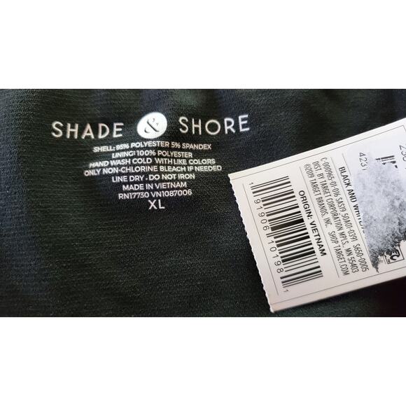 Shade & Shore Black and‎ White Striped Ribbed Hipster Bikini Bottom Size Xlarge - Picture 2 of 2